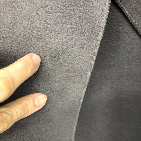 Kyna Collection Taupe Wrap Waterfall plush trench Coat waist tie size ~L - Picture 13 of 16